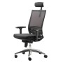Sedia da ufficio Mayer myOPTIMAX, tessuto 2486 nero, struttura in alluminio - vista tecnica