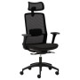Chaise de bureau Mayer, 2481_KS, tissu noir, structure noire