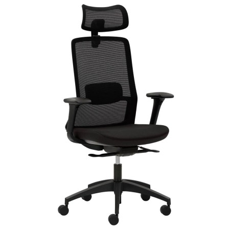 Chaise de bureau Mayer, 2481_KS, tissu noir, structure noire