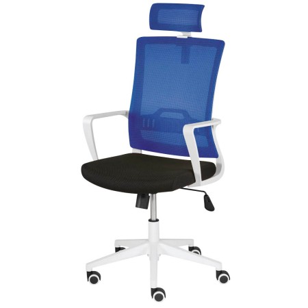 Chaise de bureau Mayer mySTUDIO, 2377 502, tissu bleu, structure blanche