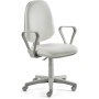 Fauteuil de bureau Mayer myALPHA, similicuir blanc, structure grise