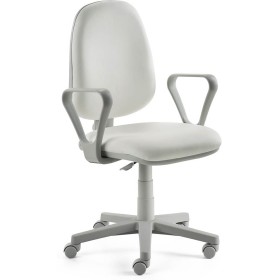 Sedia da ufficio Mayer myALPHA, similpelle bianca, struttura grigia