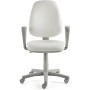 Fauteuil de bureau Mayer myALPHA, similicuir blanc, structure grise - vue détaillée
