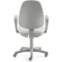 Fauteuil de bureau Mayer myALPHA, similicuir blanc, structure grise - vue technique
