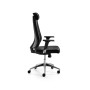 Mayer Bürostuhl myBESTMIND, 2462 Leder schwarz, Gestell alu - Detailansicht