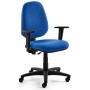 Mayer Bürostuhl myALPHA Stoff blau, Gestell schwarz