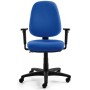 Mayer Bürostuhl myALPHA Stoff blau, Gestell schwarz - Detailansicht