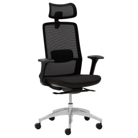 Chaise de bureau Mayer, 2482_KS, tissu noir, structure en aluminium