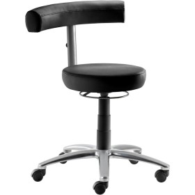 Sedia girevole da ufficio Mayer myQUIZZ, similpelle nera, 44-56 cm