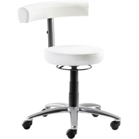 Fauteuil de bureau pivotant Mayer myQUIZZ, similicuir blanc, 44-56 cm