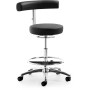 Sedia girevole da ufficio Mayer myQUIZZ, similpelle nera, 54-74 cm