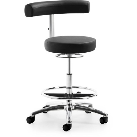 Sedia girevole da ufficio Mayer myQUIZZ, similpelle nera, 54-74 cm
