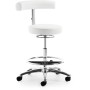 Fauteuil de bureau pivotant Mayer myQUIZZ, similicuir blanc, 54-74 cm