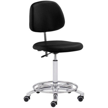 Fauteuil de bureau pivotant Mayer, similicuir noir