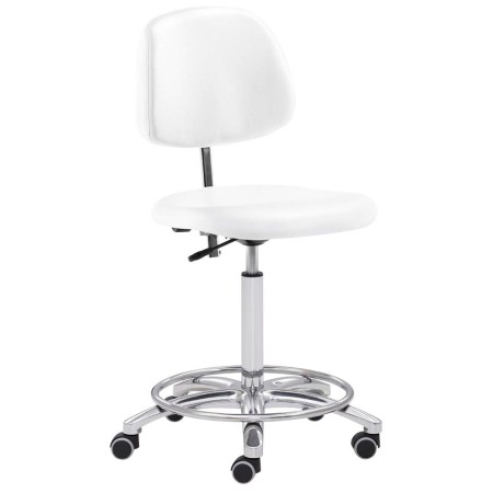 Fauteuil de bureau pivotant Mayer, similicuir blanc