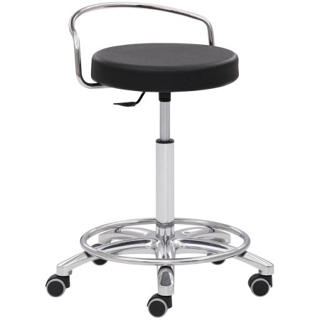 Sgabello da lavoro Mayer 1253 30572 in similpelle nera