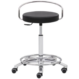 Sgabello da lavoro Mayer 1253 30572 in similpelle nera