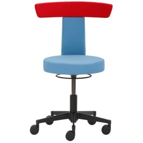 Mayer Arbeitshocker myDUO 1262 KGAS 622 hellblau, rot