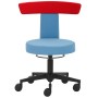 Tabouret de travail Mayer myDUO 1262 KGAS 622 bleu clair, rouge - vue technique