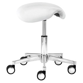 Tabouret selle Mayer myXPERT 1297 30 582 en similicuir blanc