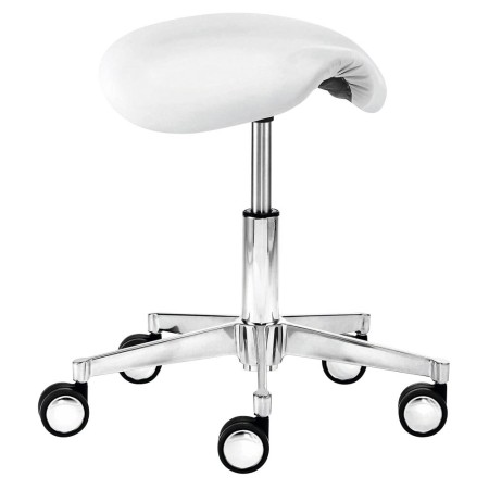 Tabouret selle Mayer myXPERT 1297 30 582 en similicuir blanc