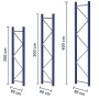 Wolfstahl Ständer für Lagerregal 80 cm tief / 2m, 3m, 4m