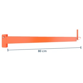 Wolfstahl Bras cantilever pour rayonnage cantilever 80 cm / peint / capacité de charge 500 kg