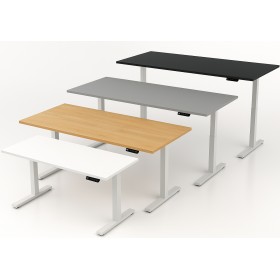 Kerkmann Move-1 Bureau rectangulaire à hauteur réglable électriquement, piètement en T 140-180 cm