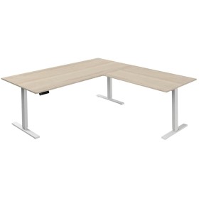 Move-3 Elektrisch höhenverstellbarer Schreibtisch L-Form, 200x100cm - Anbau 120x80cm