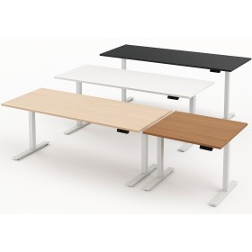 Kerkmann Move-4 Elektrisch höhenverstellbarer Schreibtisch rechteckig, T-Fuss-Gestell 140-200cm