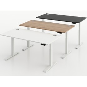 Kerkmann Move-2 Elektrisch höhenverstellbarer Schreibtisch rechteckig, T-Fuss-Gestell 140-180cm
