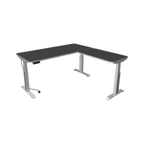 Bureau d'angle Move-3 Premium à hauteur réglable électriquement, 200 x 100 cm - Extension 120 x 80 cm