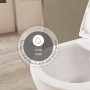 VitrA Aquacare Sento WC-Set mit Bidetfunktion und integrierter Armatur, inkl. Sitz - technische Ansicht