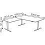 Kerkmann Bureau d'angle Move-3 Premium à hauteur réglable électriquement - vue détaillée