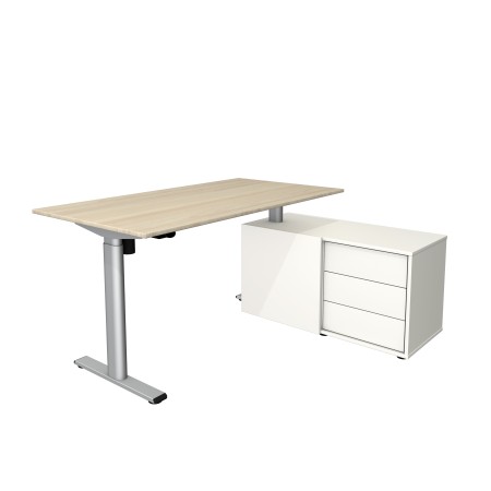 Kerkmann Bureau rectangulaire Move 1 piètement réglable en hauteur électriquement - vue détaillée