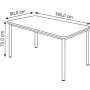 Kerkmann Prime Schreibtisch rechteckig, 4-Fuss-Gestell 160 - 200cm - Produktansicht