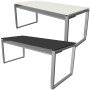 Kerkmann Scrivania rettangolare regolabile in altezza per architetto, base a slitta 180x80cm