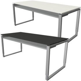 Kerkmann Architekt höhenverstellbarer Schreibtisch rechteckig, Kufen-Gestell 180x80cm