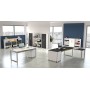 Kerkmann Architekt höhenverstellbarer Schreibtisch rechteckig, Kufen-Gestell 180x80cm - technische Ansicht