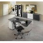 Kerkmann Lago Schreibtisch L-Form, C-Fuss-Gestell chrom 195 x 80/100 - technische Ansicht