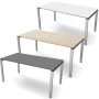 Kerkmann Bureau rectangulaire StageOne à hauteur réglable, piètement à 4 pieds, 160 x 80 cm