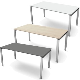 Kerkmann StageOne höhenverstellbarer Schreibtisch rechteckig, 4-Fuss-Gestell 160x80cm