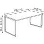 Kerkmann Bureau rectangulaire StageOne à hauteur réglable, piètement à 4 pieds, 160 x 80 cm - photo produit