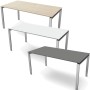 Kerkmann Bureau rectangulaire StageOne à hauteur réglable, piètement à 4 pieds, 180 x 80 cm