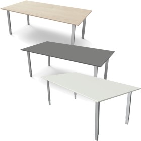 Kerkmann Scrivania rettangolare StageOne regolabile in altezza, struttura a 4 gambe 200x100cm
