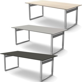 Kerkmann StageOne höhenverstellbarer Schreibtisch rechteckig, Bügelgestell 200x100cm
