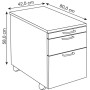 Kerkmann Lago Rollcontainer 3 Schubladen 42 x 80 x 54 cm - Produktansicht