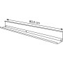 Kerkmann Kabelkanal horizontal Move 80 cm - technische Ansicht