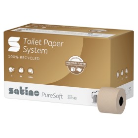 Satino Hyginity Satino PureSoft Compact System Toilettenpapier Grossrolle - JT3 System 24 Rollen