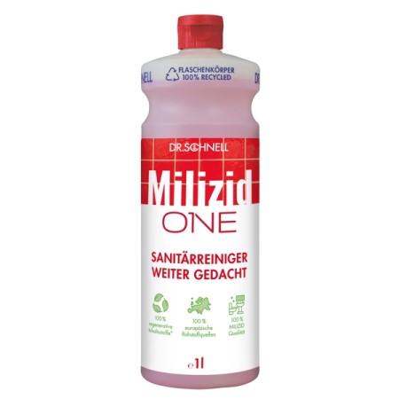 MILIZID ONE nettoyant sanitaire premium régénératif et détartrant 12 bouteilles
